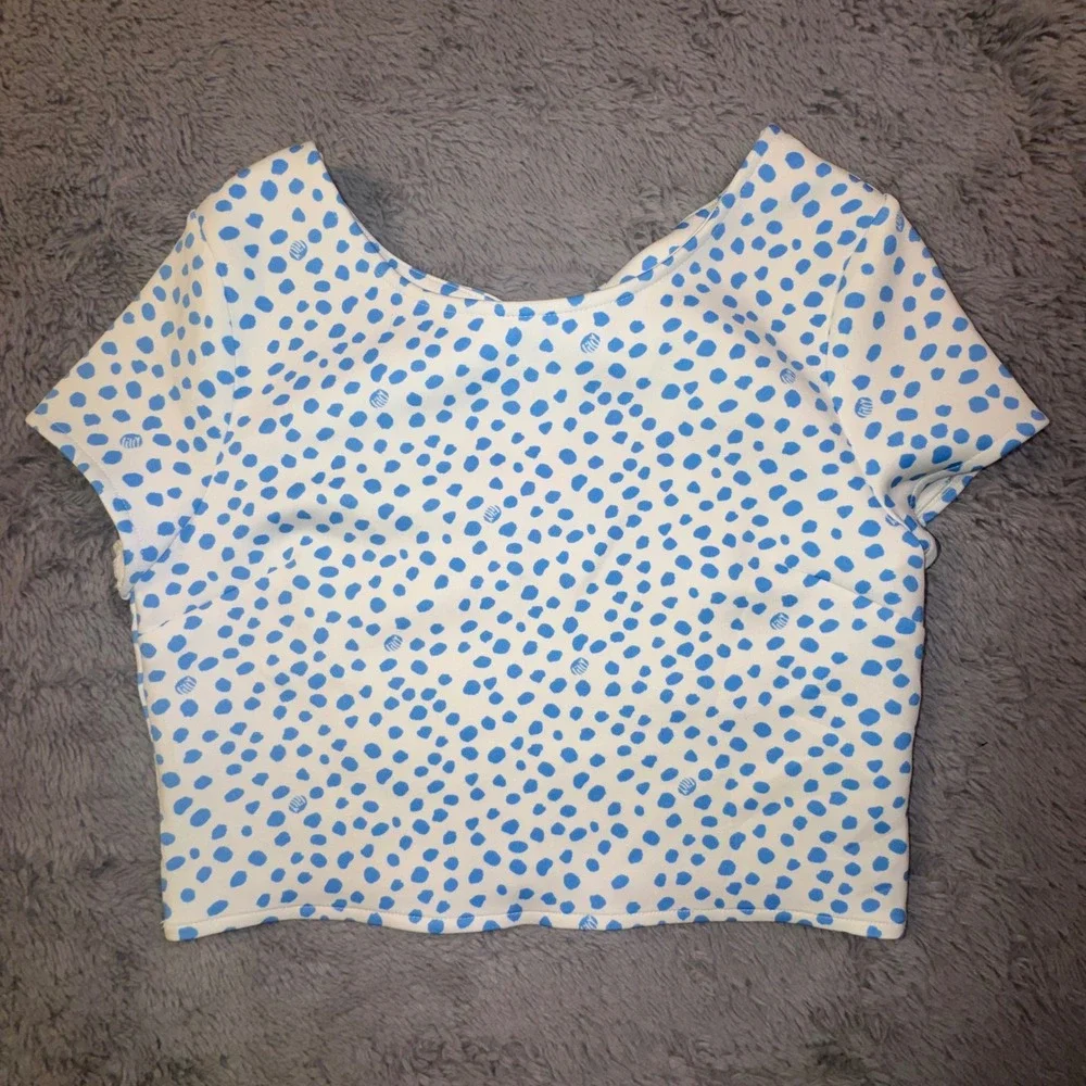 Lilly Pulitzer Girls 14 XL Thelma Set Polka Two Piece‎ Set Blue Skirt Top Dress